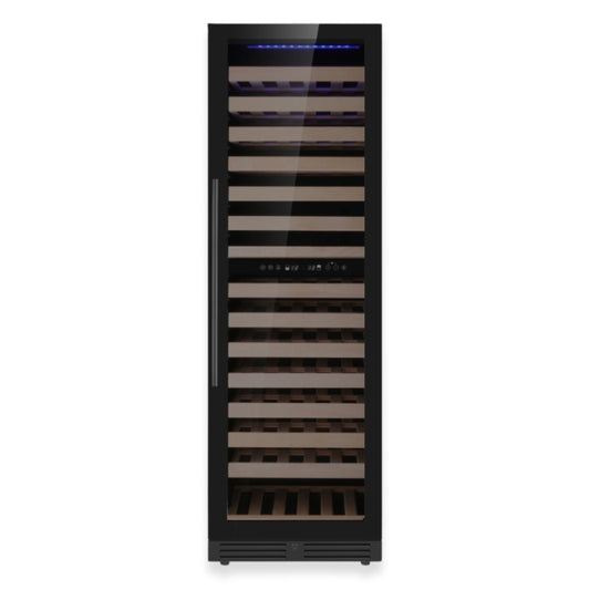 KingsBottle Tall Dual Zone Upright Wine Cooler | Low-E Glass & Silent Cooling Glass Door With Stainless Steel Trim Right Hand Hinge