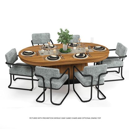 Ram Game PRO84TXTBL - Prohibition Texas Hold'em Poker Table Black