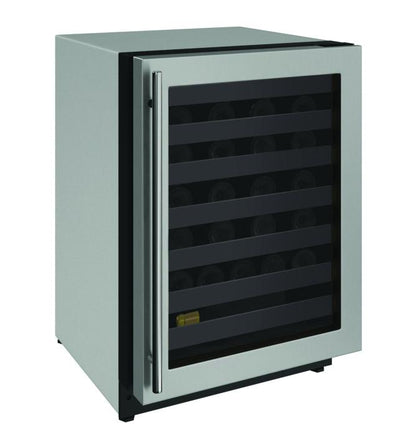 U-Line Wine Captain 24" 1 Zone Lock Reversible Hinge Stainless 115v