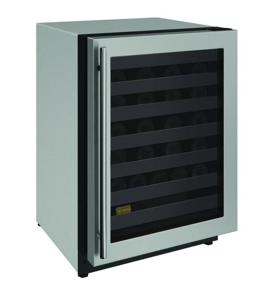 U-Line Wine Captain 24" 1 Zone Lock Reversible Hinge Stainless 115v