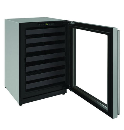 U-Line Wine Captain 24" 1 Zone Lock Reversible Hinge Stainless 115v