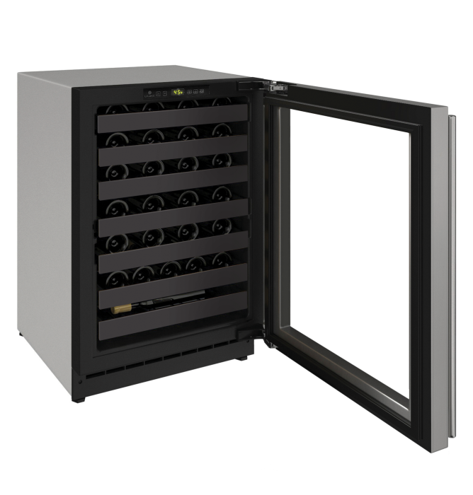 U-Line Wine Captain 24" 1 Zone Reversible Hinge Integrated Solid 115v
