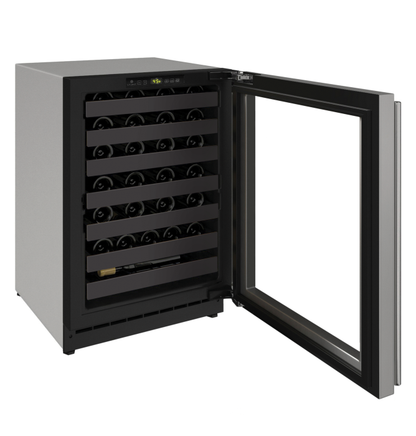 U-Line Wine Captain 24" 1 Zone Reversible Hinge Integrated Solid 115v