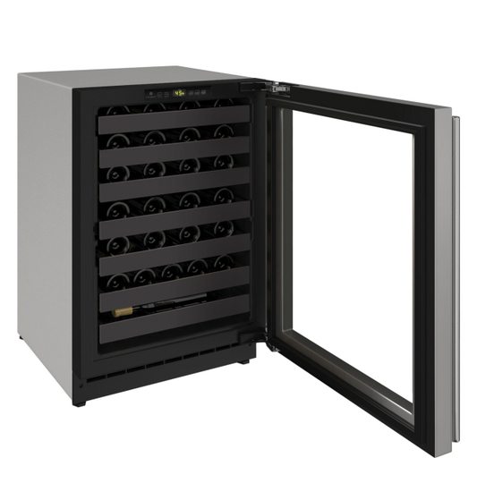 U-Line Wine Captain 24" 1 Zone Reversible Hinge Integrated Solid 115v