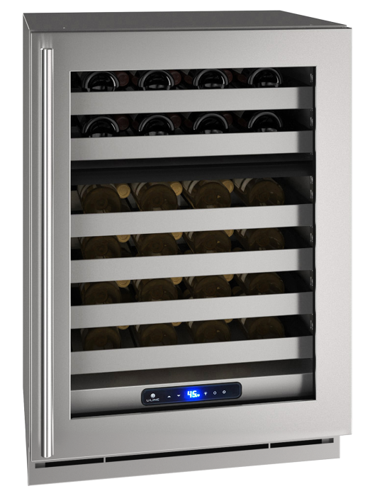 U-Line Wine Captain 24" Dual Zone Reversible Hinge Stainless Frame 115v