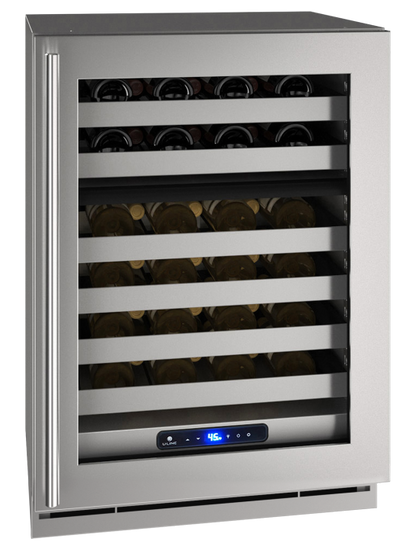 U-Line Wine Captain 24" Dual Zone Reversible Hinge Stainless Frame 115v