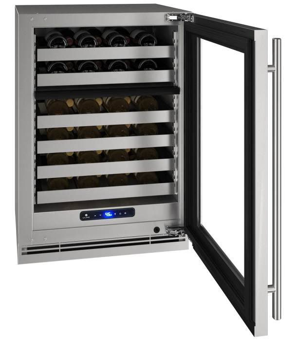U-Line Wine Captain 24" Dual Zone Lock Right Hinge Stainless Frame 115v