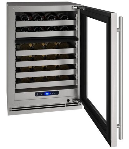 U-Line Wine Captain 24" Dual Zone Reversible Hinge Integrated Solid 115v