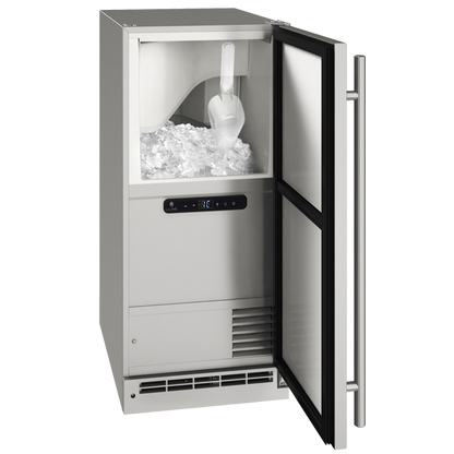 U-Line Outdoor Clear Ice Machine 15" Reversible Hinge Stainless 115v