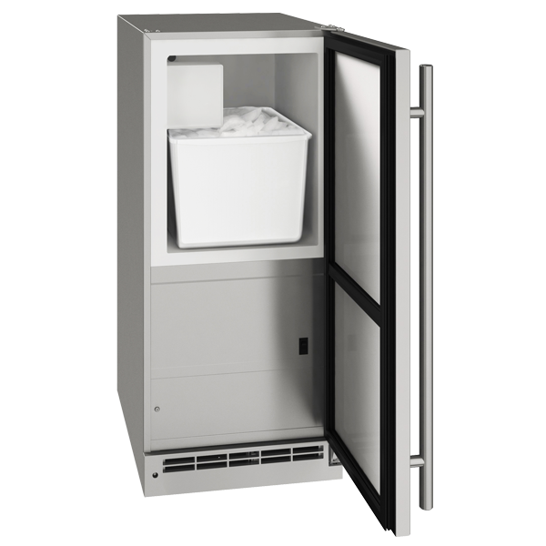 U-Line Outdoor Ice Maker 15" Reversible Hinge Stainless 115v