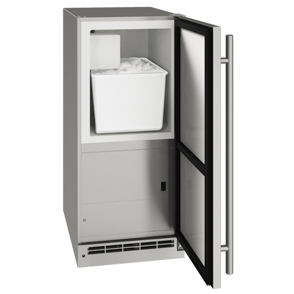 U-Line Outdoor Ice Maker 15" Reversible Hinge Stainless 115v