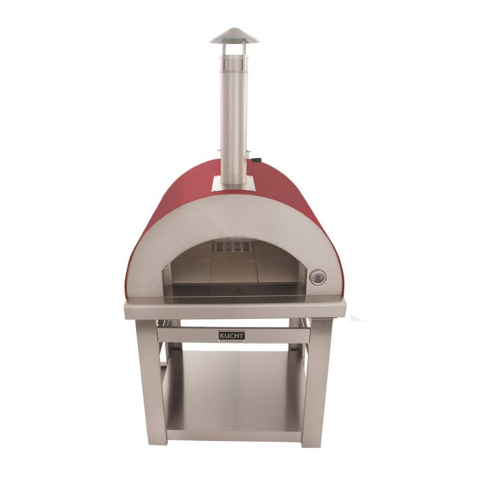 Kucht Venice Stainless Steel Wood Fired Pizza Oven - Red