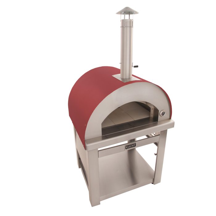 Kucht Venice Stainless Steel Wood Fired Pizza Oven - Red