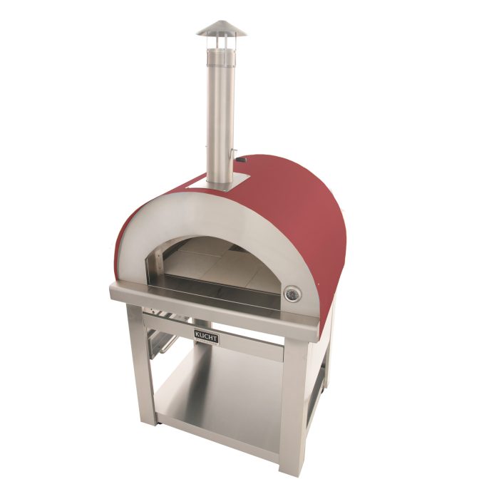 Kucht Venice Stainless Steel Wood Fired Pizza Oven - Red