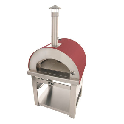 Kucht Venice Stainless Steel Wood Fired Pizza Oven - Red