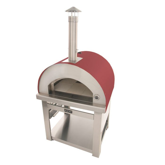 Kucht Venice Stainless Steel Wood Fired Pizza Oven - Red