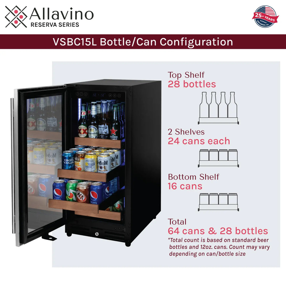 Allavino 15" Wide Reserva Series Beverage Center