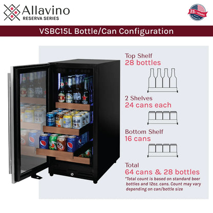 Allavino 15" Wide Reserva Series Beverage Center