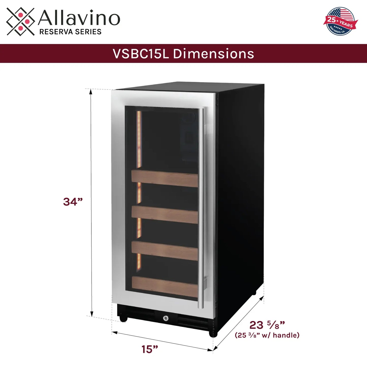 Allavino 15" Wide Reserva Series Beverage Center