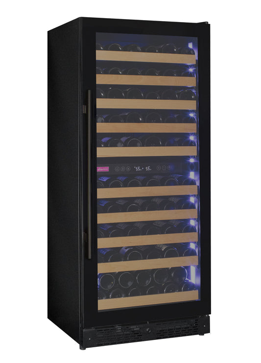 Allavino Reserva Series 119 Bottle 55" Tall Dual Zone Right Hinge Black Glass Wine Refrigerator