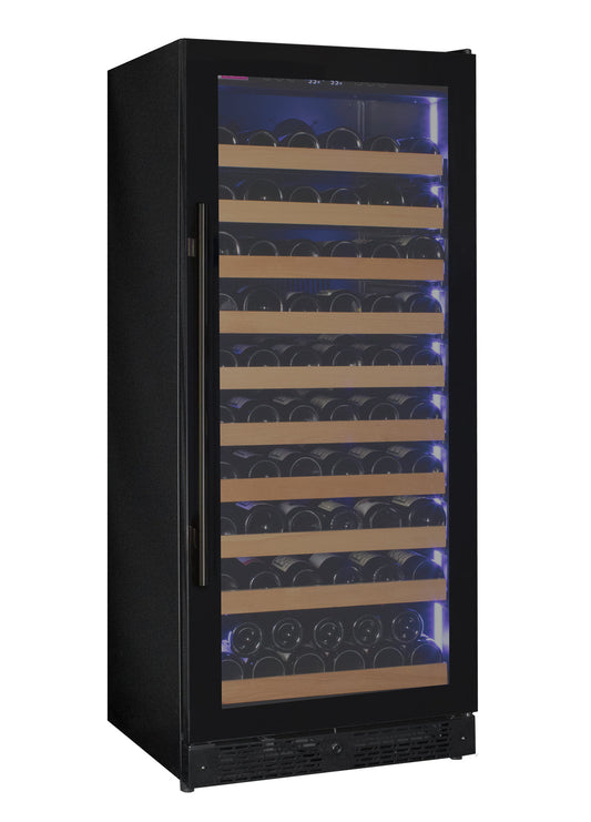 Allavino Reserva Series 119 Bottle 55" Tall Single Zone Right Hinge Black Glass Wine Refrigerator