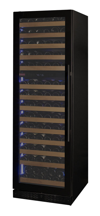 Allavino Reserva Series 154 Bottle 71" Tall Dual Zone Left Hinge Black Glass Door Wine Refrigerator