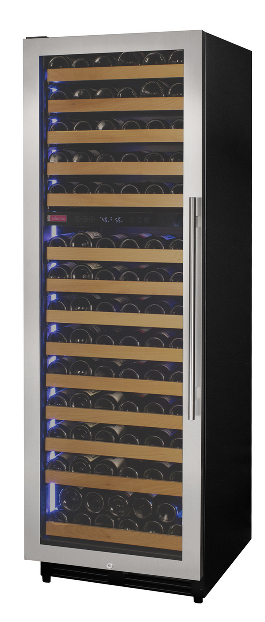 Allavino Reserva Series 154 Bottle 71" Tall Dual Zone Left Hinge Stainless Steel Wine Refrigerator