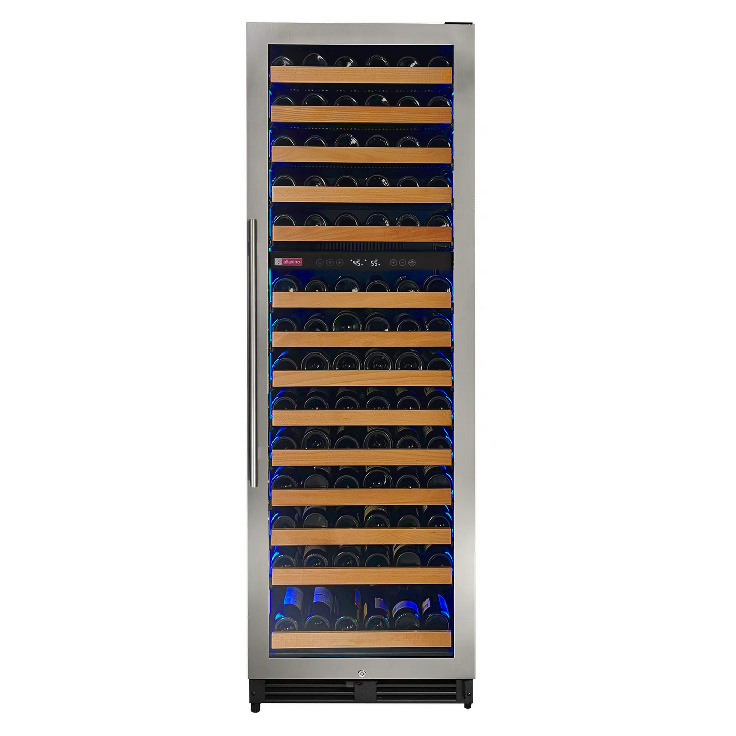 Allavino Reserva Series 154 Bottle 71" Tall Dual Zone Right Hinge Stainless Steel Wine Refrigerator