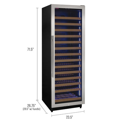 Allavino Reserva Series 163 Bottle 71" Tall Single Zone Right Hinge Stainless Steel Wine Refrigerator