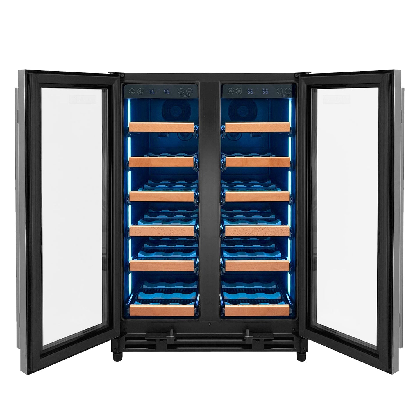 Allavino Reserva Series 36 Bottle Dual Zone Wine Refrigerator with Stainless Steel French Doors