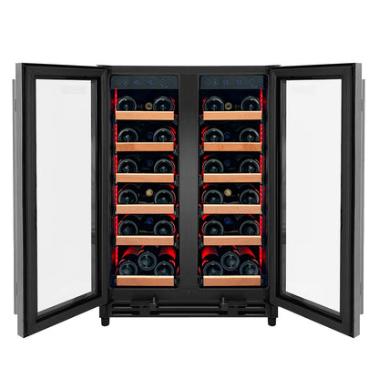 Allavino Reserva Series 36 Bottle Dual Zone Wine Refrigerator with Stainless Steel French Doors