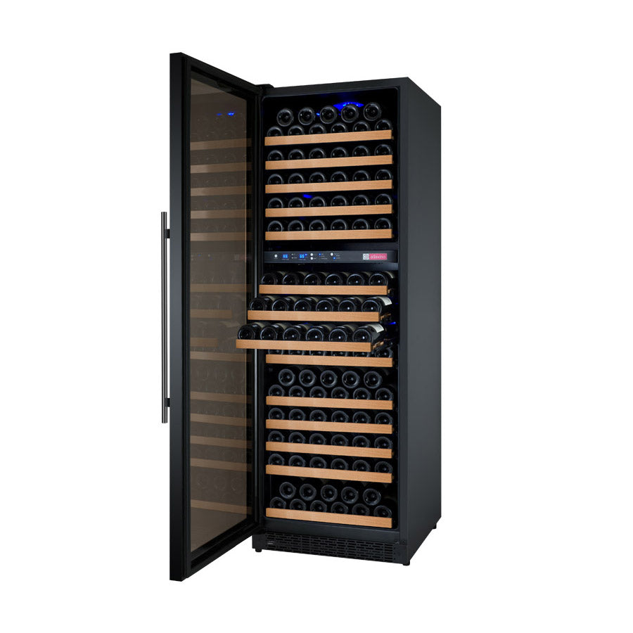 Allavino 24" Wide FlexCount II Tru-Vino 172 Bottle Dual Zone Black Left Hinge Wine Refrigerator