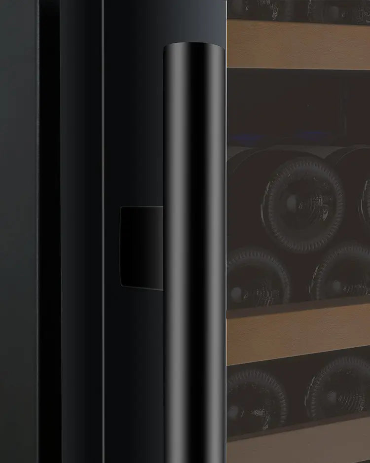 Allavino FlexCount Series 344 Bottle Four Zone Tall Side-by-Side Wine Refrigerators with Black Doors