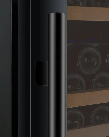 Allavino FlexCount Series 344 Bottle Four Zone Tall Side-by-Side Wine Refrigerators with Black Doors