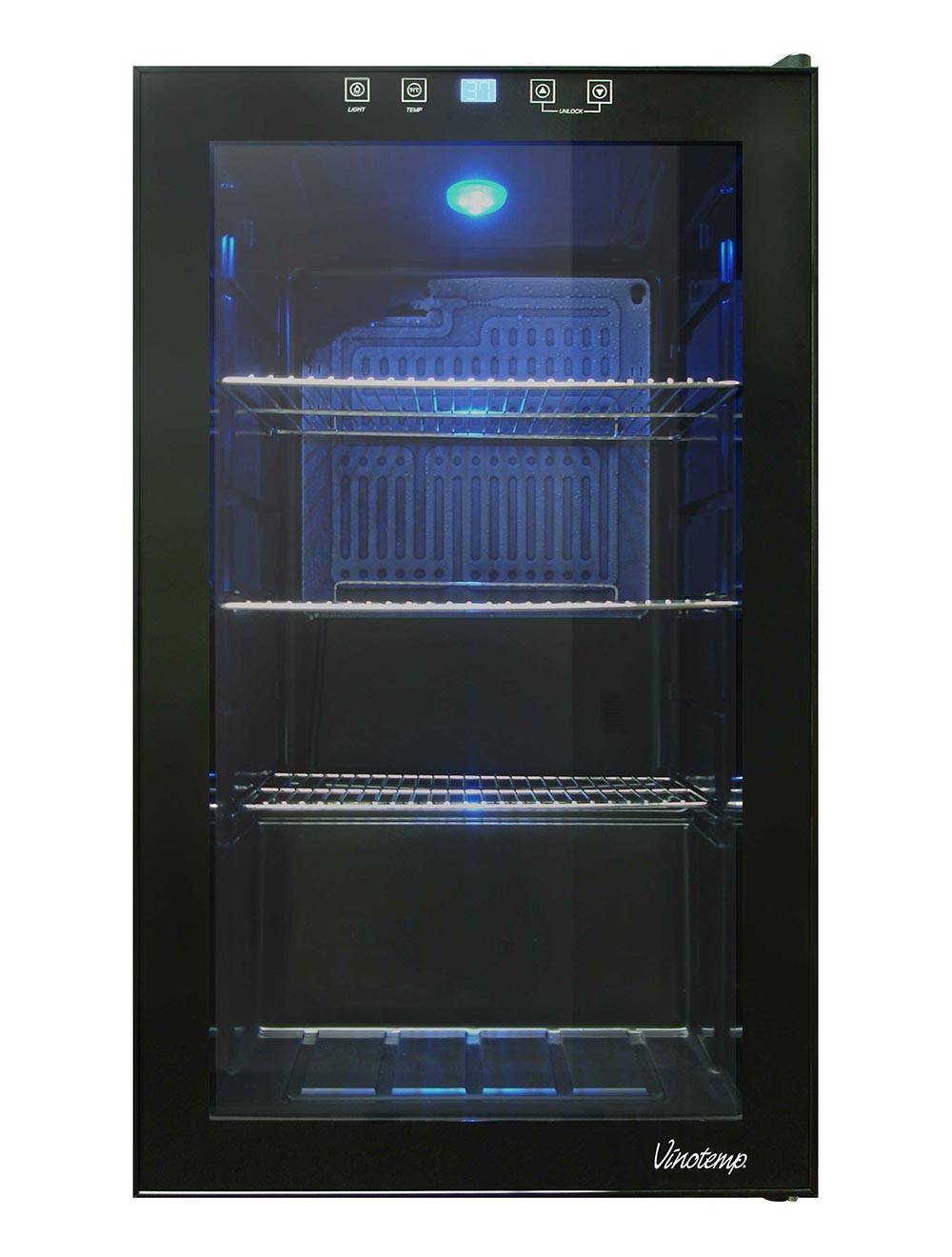 Vinotemp 34 Bottle Touchscreen Wine Cooler, Black