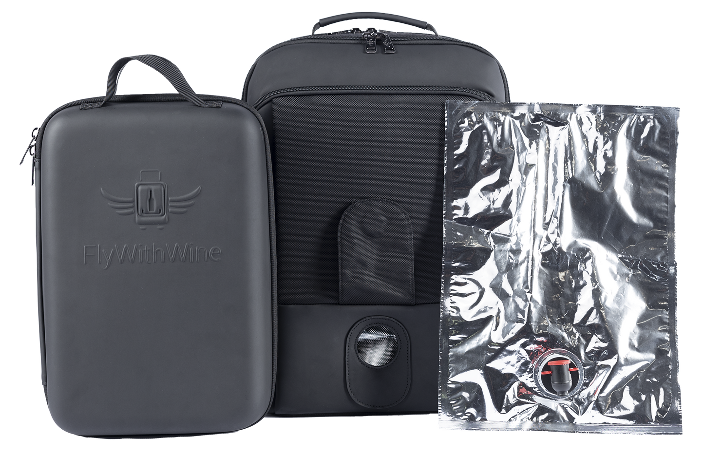 VinGardeValise VinXplorer Backpack with Vin2Go Case and 1500ml pouch - Black