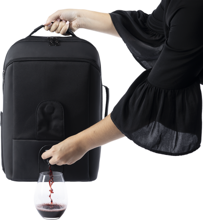 VinGardeValise VinXplorer Backpack with Vin2Go Case and 1500ml pouch - Black