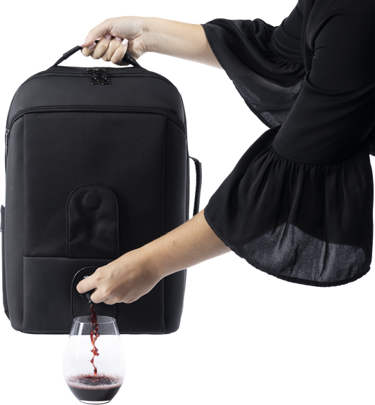 VinGardeValise VinXplorer Backpack with Vin2Go Case and 1500ml pouch - Black