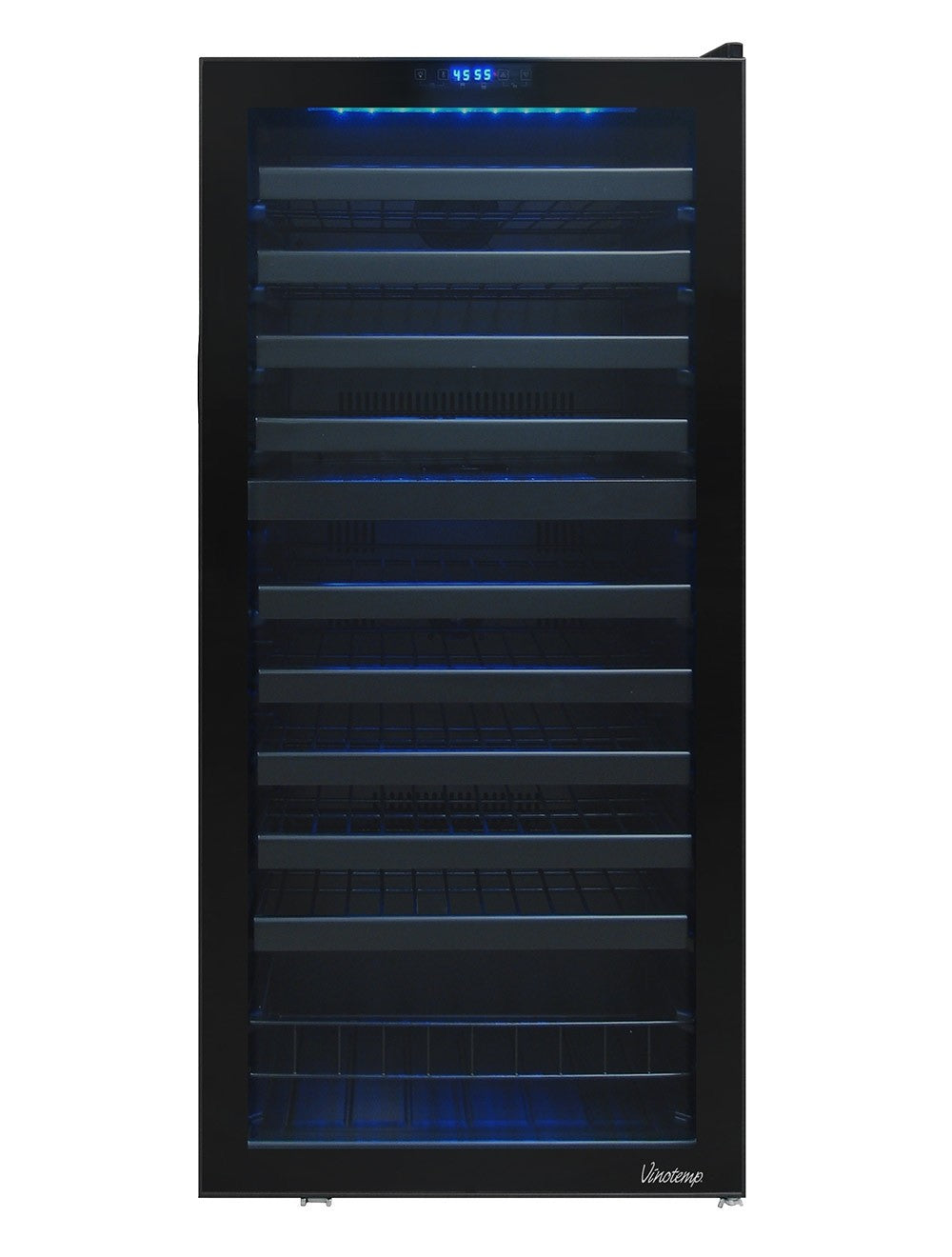 Vinotemp 110 Bottle Dual-Zone Wine Cooler, Black