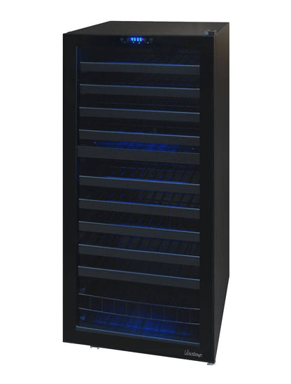 Vinotemp 110 Bottle Dual-Zone Wine Cooler, Black