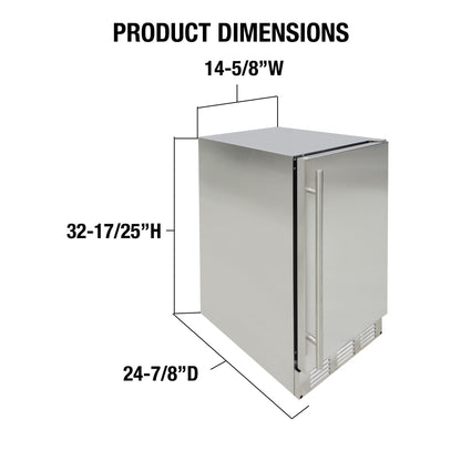 Vinotemp 15" Outdoor Icemaker, Stainless