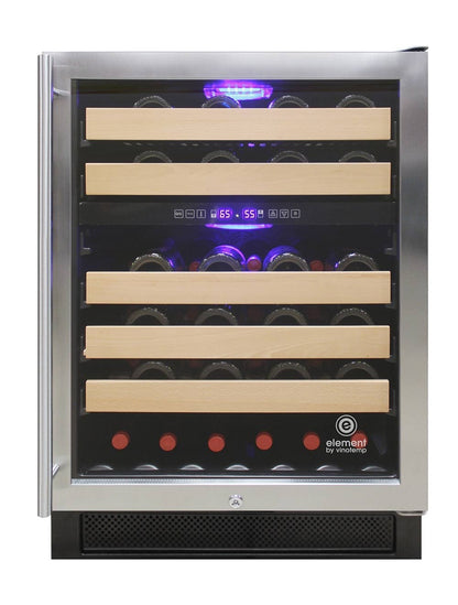 Vinotemp 46 Bottle Wine Cooler, Stainless