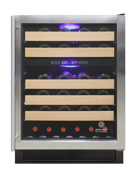 Vinotemp 46 Bottle Wine Cooler, Stainless