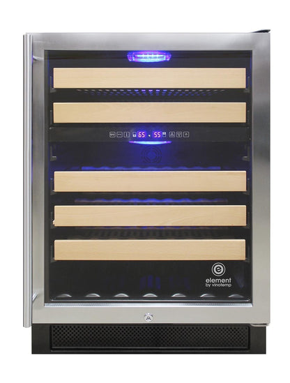 Vinotemp 46 Bottle Wine Cooler, Stainless