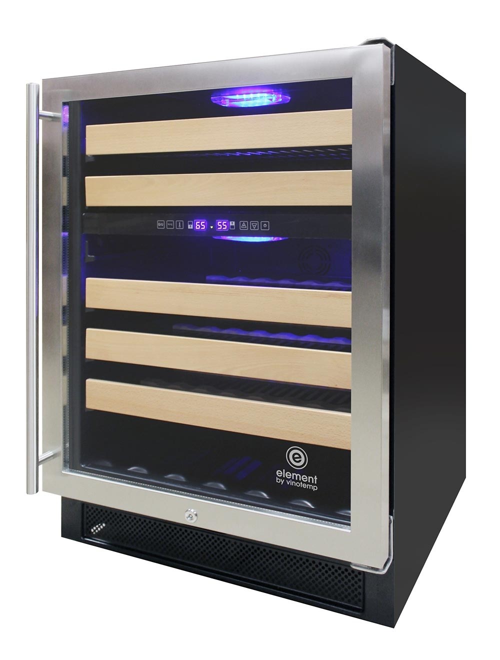 Vinotemp 46 Bottle Wine Cooler, Stainless