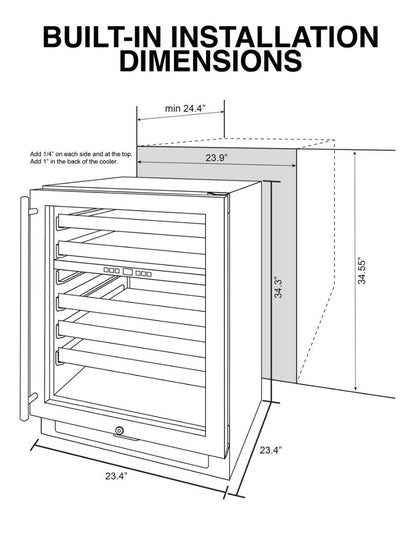 Vinotemp 46 Bottle Wine Cooler, Stainless