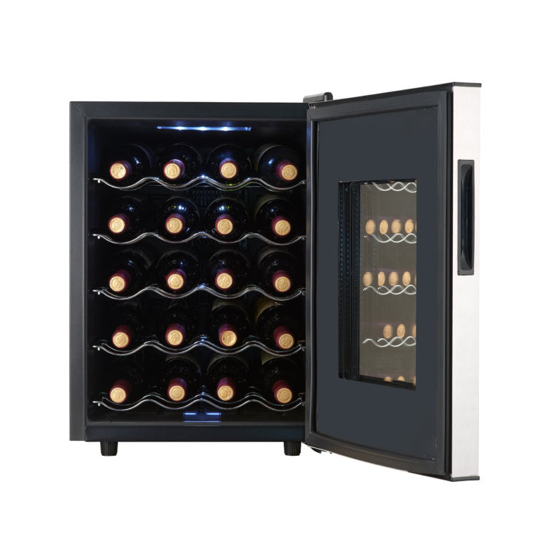 Whynter WC-201TD/WC-201TDa 20 Bottle Freestanding Thermoelectric Wine Cooler with Mirror Glass Door