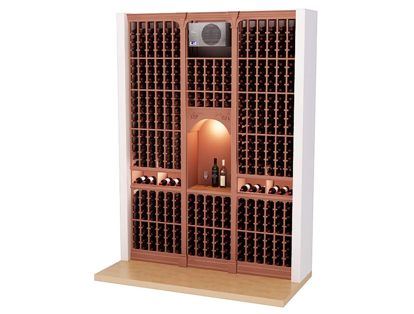 Vinotemp Wine-Mate Self-Contained Wine Cellar Cooling System Bottom and Side Air Flow with Top Exhaust, 90 cu ft cooling capacity