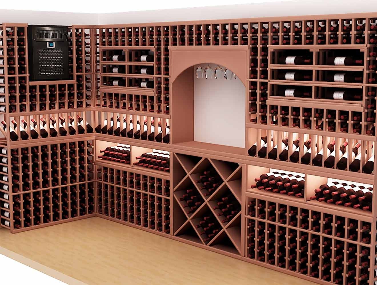 Vinotemp Wine-Mate Self-Contained Wine Cellar Cooling System, Horizontal Air Flow, 2000 cu ft cooling space