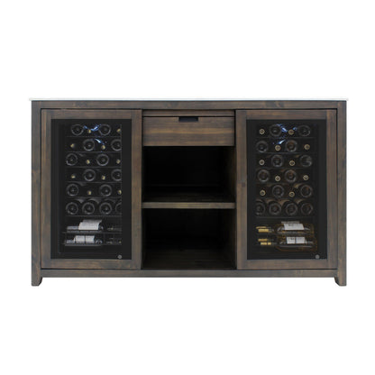 Vinotemp Wine Credenza with White Marble Tabletop